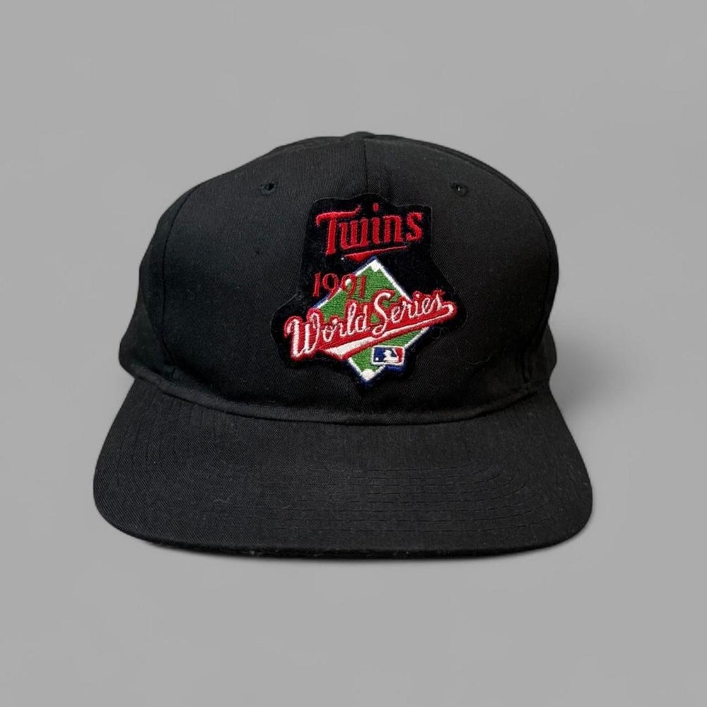 Vintage Minnesota Twins 1991 World Series MLB Twins Snapback Hat Black OSFM
